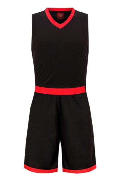 SKWTV061 manufacturing basketball suit sportswear design sleeveless jacket training suit wave shirt center detail view-1
